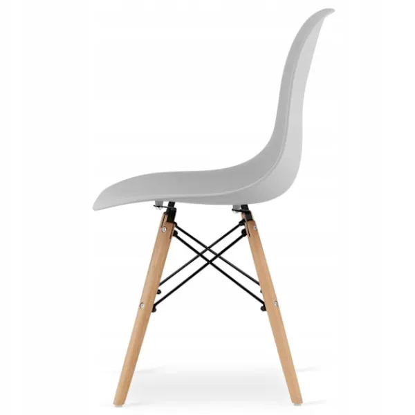 Valora Matgrupper>YURO rektangulärt bord 120x80 Vit + 6 OSAKA grå stolar