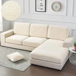 KOOLYou Soffor>Vattentät cover för vardagsrum Stretch jacquard sofföverdrag Billig sofföverdrag Delikat sofföverdrag för hem Hotell C 04