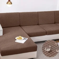 KOOLYou Soffor>Vattentät cover för vardagsrum Stretch jacquard sofföverdrag Billig sofföverdrag Delikat sofföverdrag för hem Hotell C 04