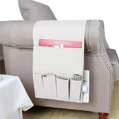 Generic Fåtöljer>Vattentät Halkfri Soffarmstöd Caddy 6 Fickor Sängorganisatör Hållare för Soffa och Fåtölj