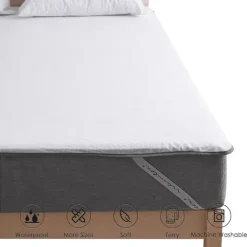 Sängar>Vattentät Madrasskydd 120 x 200 cm Sängskydd för Vuxna och Barn Andningsbart Madrasskydd 120x200, Anti-Mite, Hypoallergen