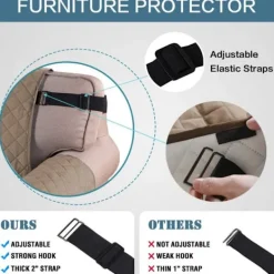 Fåtöljer>Vattentäta fåtöljöverdrag för fåtöljer Recliner fåtöljöverdrag Läder Recliner fåtöljöverdrag Husdjursskydd, Vadderad med halkfri rem (Reclin