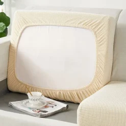 Soffor>Överdrag för soffsittdyna, stretchigt överdrag för soffsittdyna, elastiska dynöverdrag, överdrag för soffsittdyna, halkfritt tyg tartan