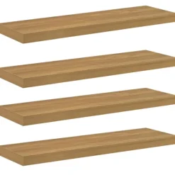 vidaXL Hyllor>Vägg hylla 4 pcs Brun 90 x 23,5 x 4 cm Konstruerat trä