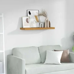 vidaXL Hyllor>Vägg hylla Väggmonterad Beige 90 x 23,5 x 4 cm Konstruerat trä