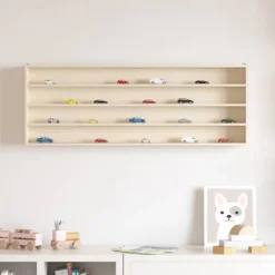 vidaXL Hyllor>Väggdisplay med hylla Beige 100 x 8,5 x 36 cm Konstruerat trä