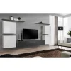 AC-DÉCO Tv-Bänkar>Väggenhet - Switch IV - 1 monter - 1 TV-bänk - 2 hyllor - Vit och grafit - Modell 1