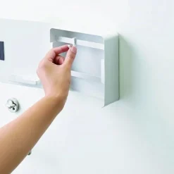 Skåp>Vägghängd Nyckelhållare Magnetisk Nyckelhylla Nyckelskåp Nyckelringshållare Organizer Vit