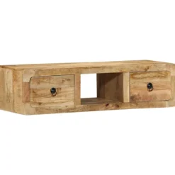 vidaXL Tv-Bänkar>Vägghängt TV-skåp 100x32x25 cm massivt trä grov mango