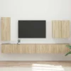 vidaXL Tv-Bänkar>Väggmonterad 6 pcs Sonoma-ek