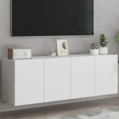 vidaXL Tv-Bänkar>Väggmonterad tv-bänk 2 st vit 60x30x41 cm