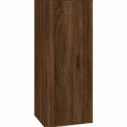 vidaXL Tv-Bänkar>Väggmonterad tv-bänk brun ek 40x34,5x100 cm