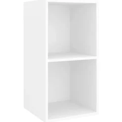 vidaXL Tv-Bänkar>Väggmonterad tv-bänk vit 37x37x72 cm konstruerat trä