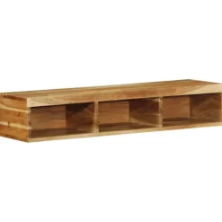 vidaXL Tv-Bänkar>Väggmonterad TV-bänk 100x30x19 cm massivt akaciaträ