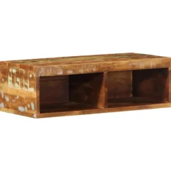 vidaXL Tv-Bänkar>Väggmonterad TV-bänk 60x30x19 cm massivt återvunnet trä