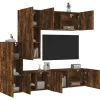 vidaXL Tv-Bänkar>Väggmonterade TV-enheter 5 delar rökfärgad ek konstruerat trä
