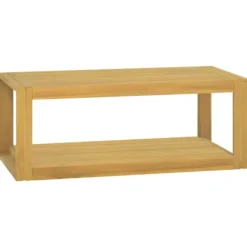vidaXL Soffbord>Väggmonterat badrumsskåp 90x45x35 cm massiv teak