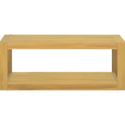 vidaXL Soffbord>Väggmonterat badrumsskåp 90x45x35 cm massiv teak