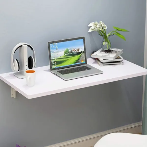 DMstore Småbord>Väggmonterat Fällbart Bord Höstlövsbord, Trä Fällbart Bord, Vägg (Vit)