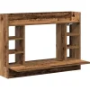 vidaXL Kontorsmöbler>Väggmonterat skrivbord med hylla Gammalt trä 105 x 48 x 75 cm