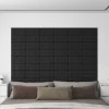 vidaXL Sängar>Väggpaneler 12 st svart 30x15 cm konstläder 0,54 m²