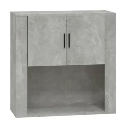 vidaXL Skåp>Väggskåp betonggrå 80x33x80 cm konstruerat trä