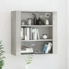 vidaXL Hyllor>Väggskåp betonggrå 80x33x80 cm konstruerat trä