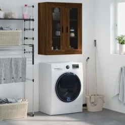 vidaXL Skåp>Väggskåp brun ek 69,5x34x90 cm