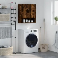 vidaXL Skåp>Väggskåp rökfärgad ek 60x31x70 cm konstruerat trä