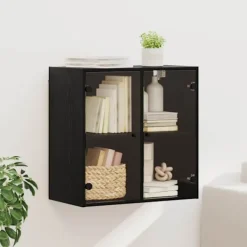 vidaXL Skåp>Väggskåp Svart Ek 68 x 37 x 68,5 cm Konstruerat trä
