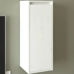 vidaXL Skåp>Väggskåp vit 30x30x80 cm massiv furu