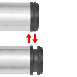 vidaXL Matbord>4 Justerbara bordsben i borstad nickel 870 mm