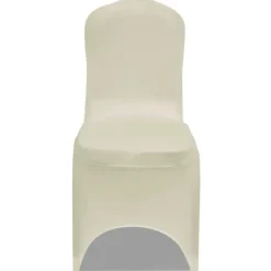 vidaXL Stolar>50 st gräddvita stolsöverdrag