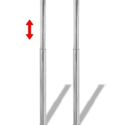 vidaXL Matbord>2 Teleskopiska bordsben i 710 mm-1100 mm Silver