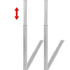 vidaXL Småbord>2 Teleskopiska bordsben i borstad nickel 710 mm-1100 mm