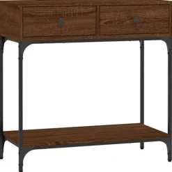 vidaXL Småbord>Avlastningsbord ek 75x34,5x75 cm konstruerat trä