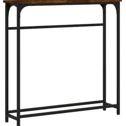 vidaXL Småbord>Avlastningsbord rökfärgad ek 75x19,5x75 cm konstruerat trä