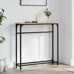 vidaXL Småbord>Avlastningsbord sonoma-ek 75x19,5x75 cm konstruerat trä