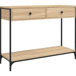 vidaXL Småbord>Avlastningsbord sonoma-ek 100x34,5x75 cm konstruerat trä