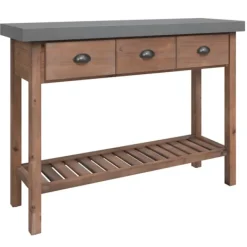 vidaXL Småbord>Avlastningsbord 110x35x80 cm massivt granträ