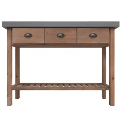 vidaXL Småbord>Avlastningsbord 110x35x80 cm massivt granträ