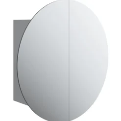 vidaXL Skåp>Badrumsskåp med rund spegel och LED 40x40x17,5 cm