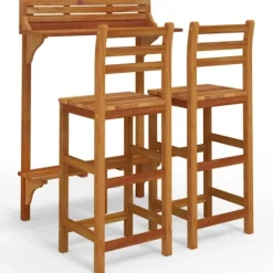 vidaXL Balkongmöbler>Balkongbar 3 delar massivt akaciaträ