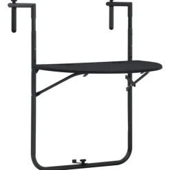 vidaXL Balkongmöbler>Balkongbord 60x64x83,5 cm plast konstrotting