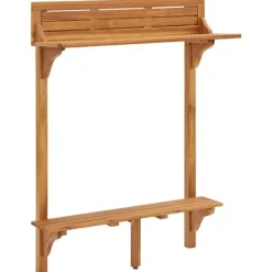 vidaXL Balkongmöbler>Balkongbord 90x37x122,5 cm massivt akaciaträ