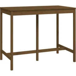 vidaXL Balkongmöbler>Barbord honungs 140x80x110 cm massivt furuträ