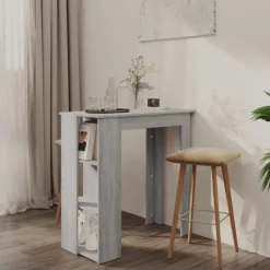 vidaXL Matbord>Barbord med hylla 102x50x103,5 cm konstruerat trä