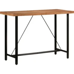 vidaXL Matbord>Barbord 150x70x107 cm massivt akaciaträ och järn