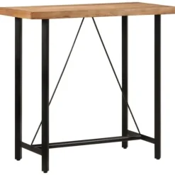 vidaXL Balkongmöbler>Barbord 110x55x107 cm massivt akaciaträ och järn