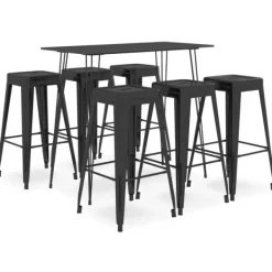 vidaXL Matgrupper>Bargrupp 7 delar